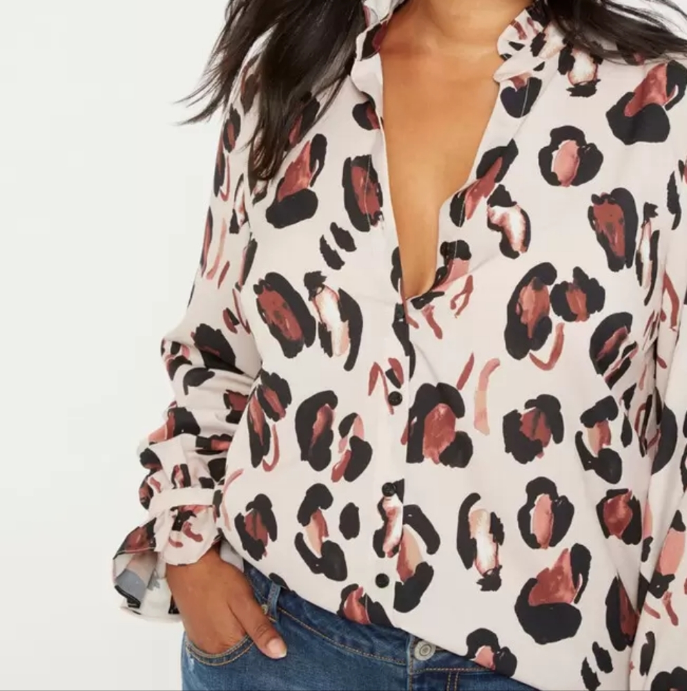 Eloquii animal print shirt